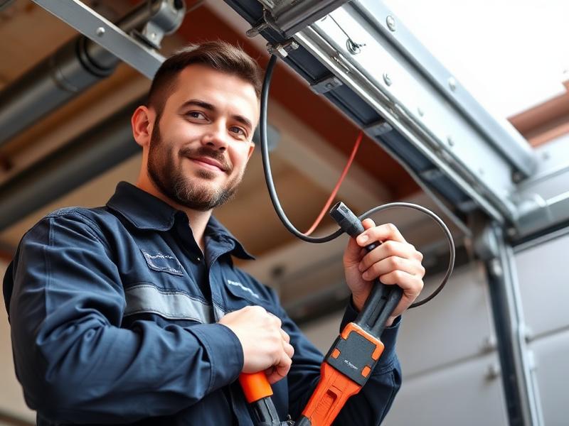 Certified garage door technician with tools ready to help homeowners in North Fort Myers